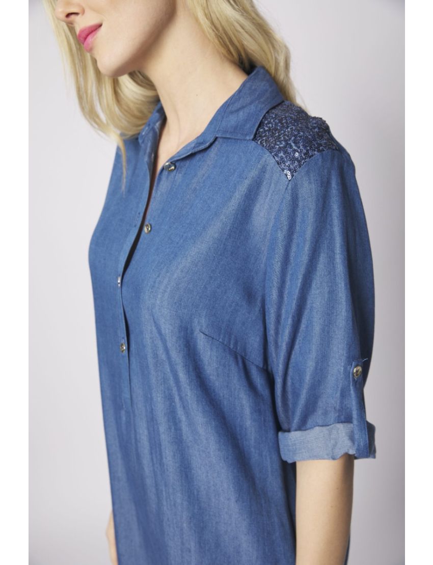 Vestido Tencel com bolsos